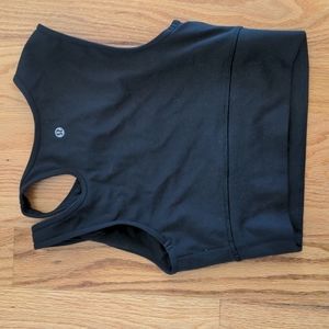 Lululemon size 4 black asymmetric crop tank bra